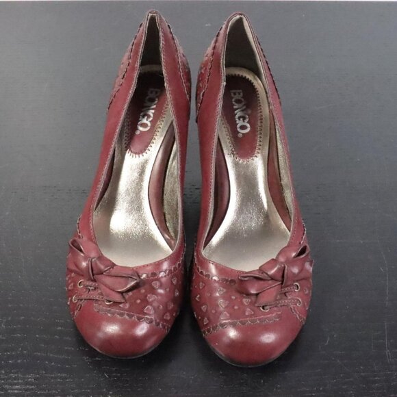 BONGO Women's Red and Burgundy Courts - Picture 1 of 6